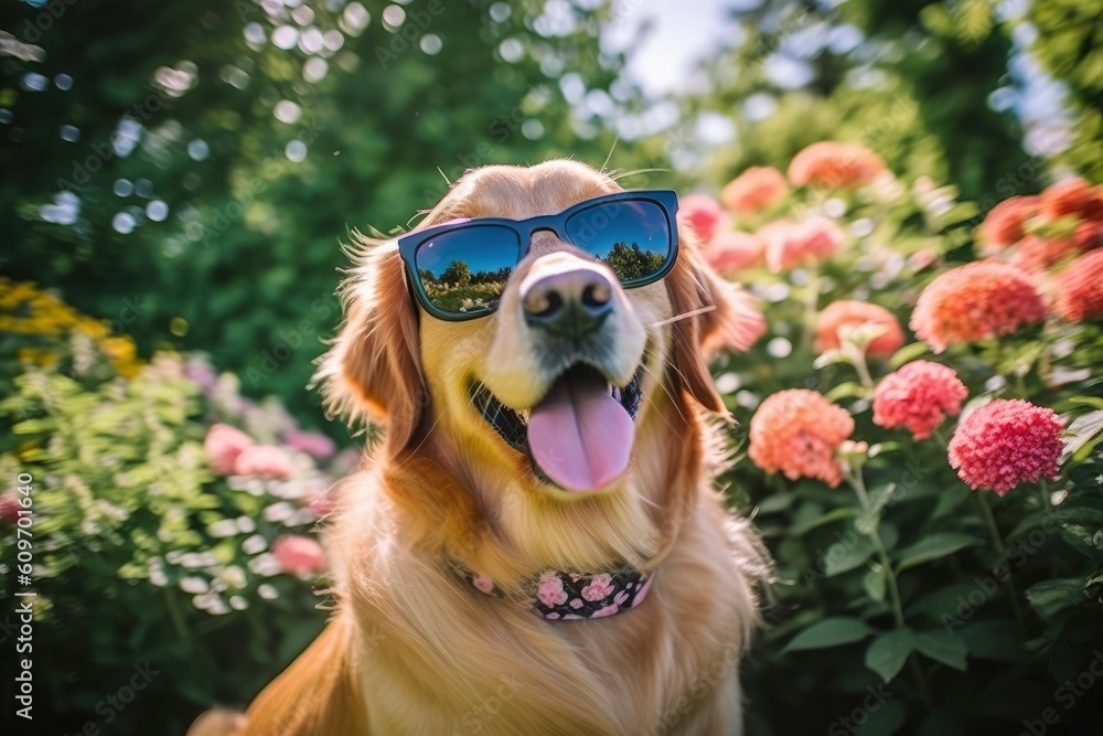 The Golden Retriever Dog Generative AI