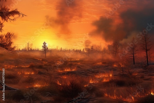 Raging Inferno Devours the Barren Plains, Generative AI