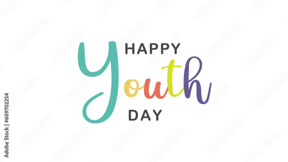 happy youth day animation. 4k animated greeting card. gift card. green screen and alpha channel. happy youth day animation. 4k animated greeting card. gift card. green screen and alpha channel.