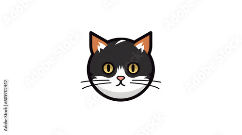 Cat icons, puppy, cute, head KI generated