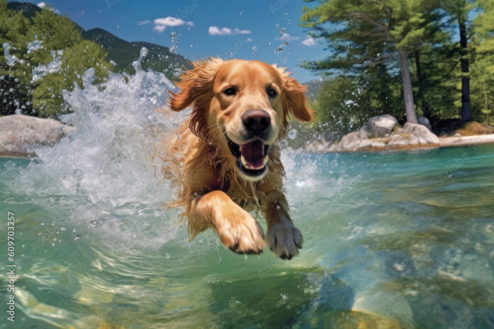 The Golden Retriever Dog Generative AI