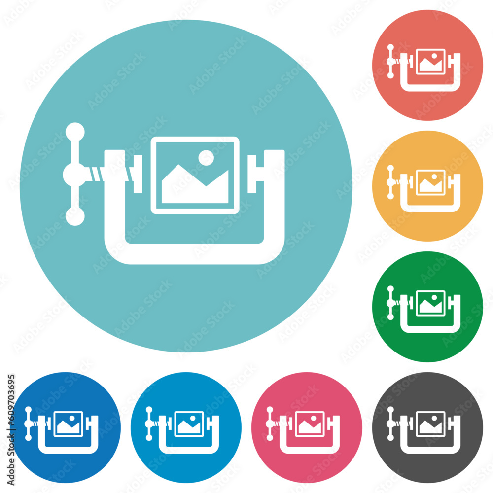 Image compression solid flat round icons Image compression solid flat round icons