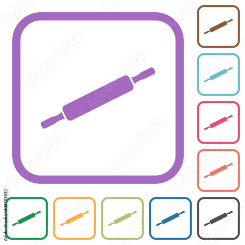 Rolling pin solid simple icons