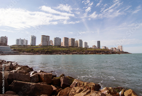 Cityscape of Mar Del Plata City in Buenos Aires, Argentina