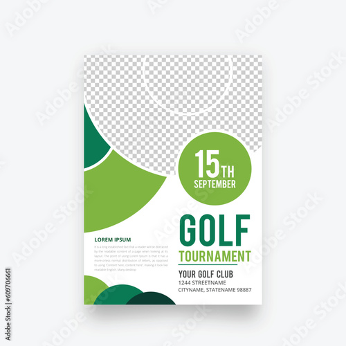 Golf tournament flyer template, Championship or Tournament Event Poster Banner Vector Flyer Template Design.