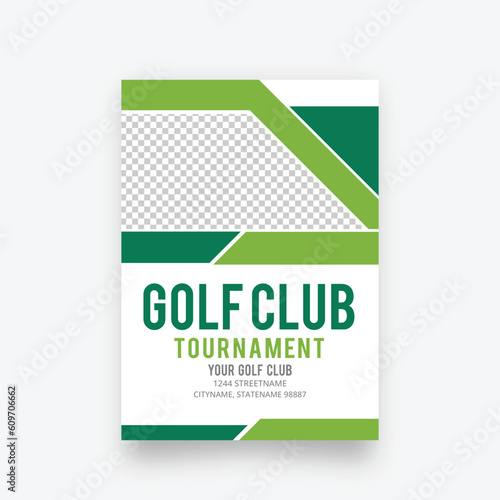 Golf tournament flyer template, Championship or Tournament Event Poster Banner Vector Flyer Template Design.
