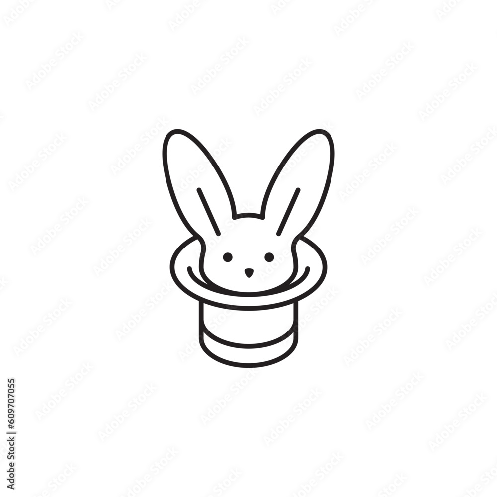 Obraz premium hare hat icon isolated on white background, vector illustration.