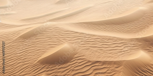 Aerial view of desert texture  sand and dune pattern for background  generative AI