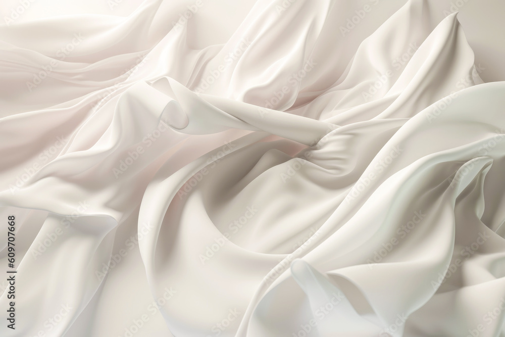 Abstract creative background of silky waves. Ai generative illustration