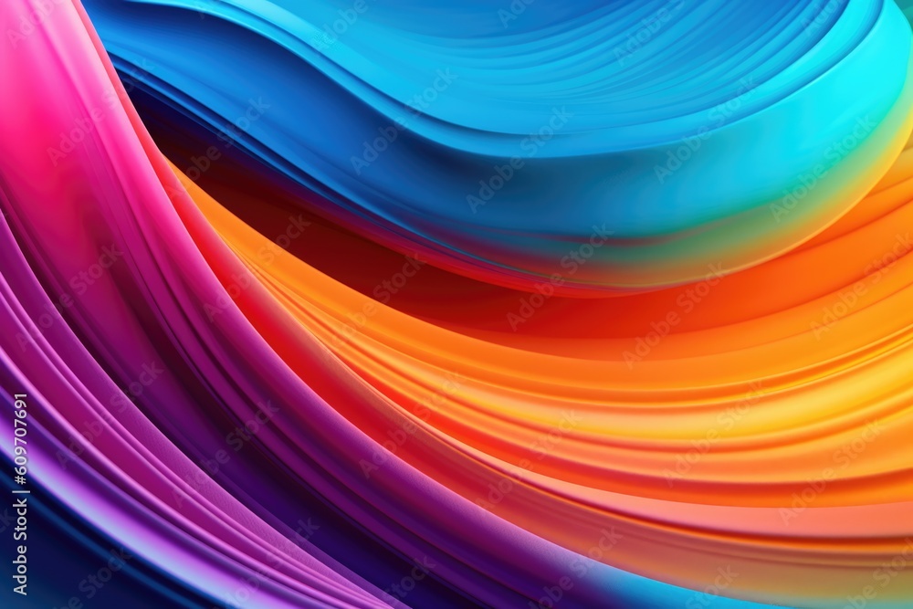 Abstract art wavy gradient background. AI generative