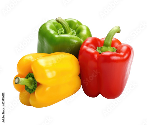 Bell Peppers Isolated on Transparent Background - Generative AI 