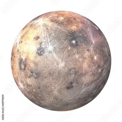 Mercury Planet Concept Isolated on Transparent Background - Generative AI
