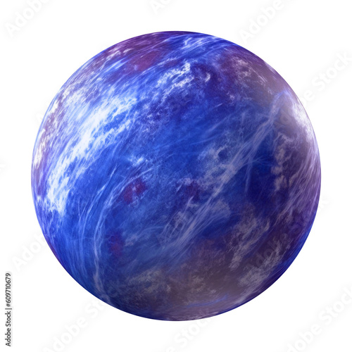 Neptune Planet Isolated on Transparent Background - Generative AI 