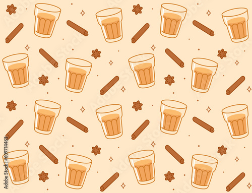 Masala chai tea pattern