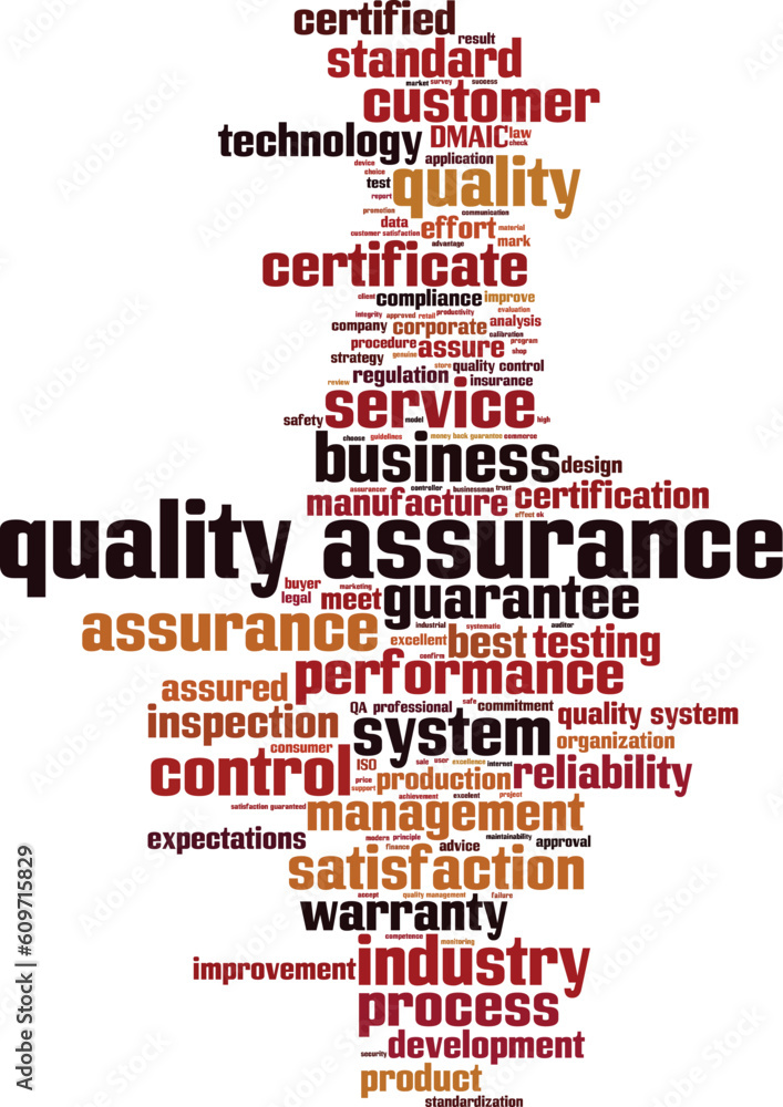 Obraz premium Quality assurance word cloud