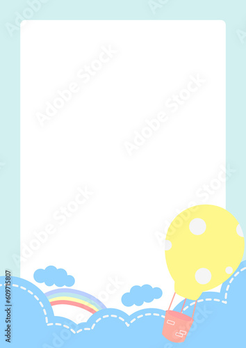 Hot air balloon sky frame