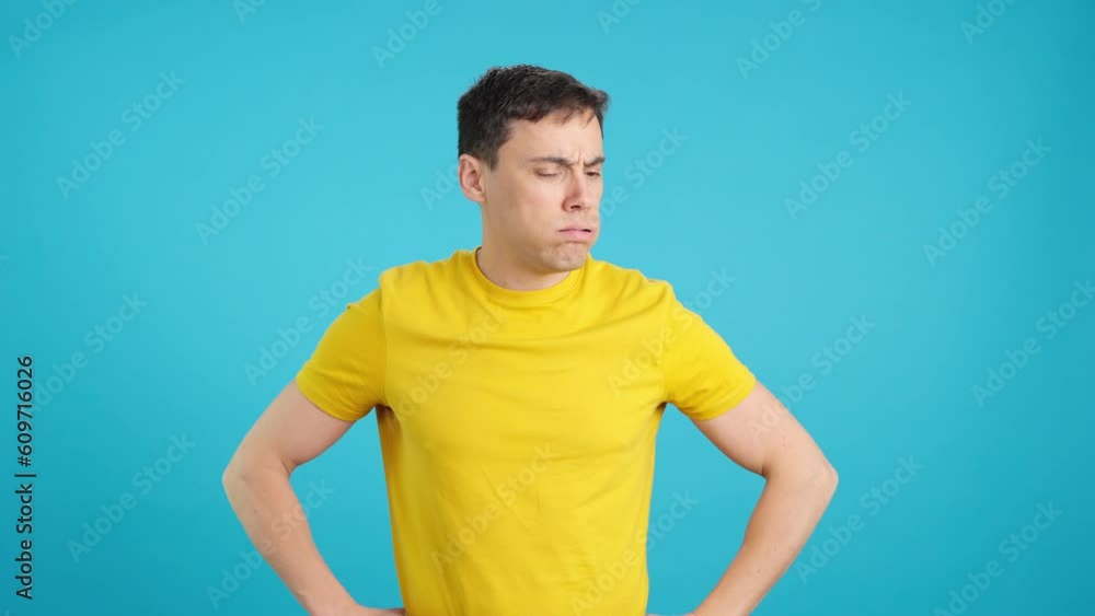 Man with thoughtful expression trying to find a solution Man with thoughtful expression trying to find a solution