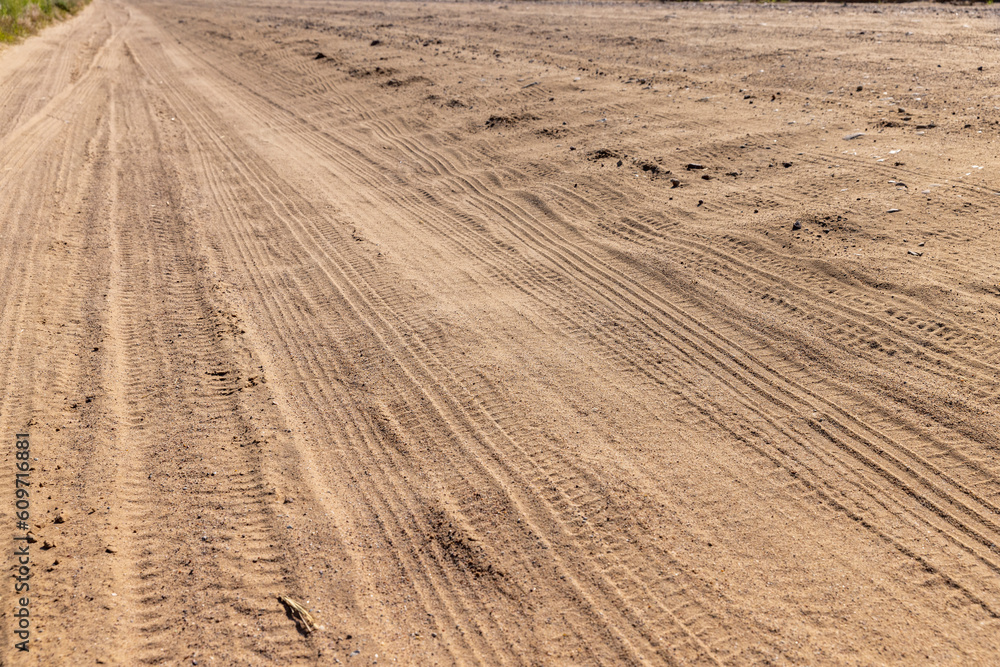 Naklejka premium Rural road for cars and transport