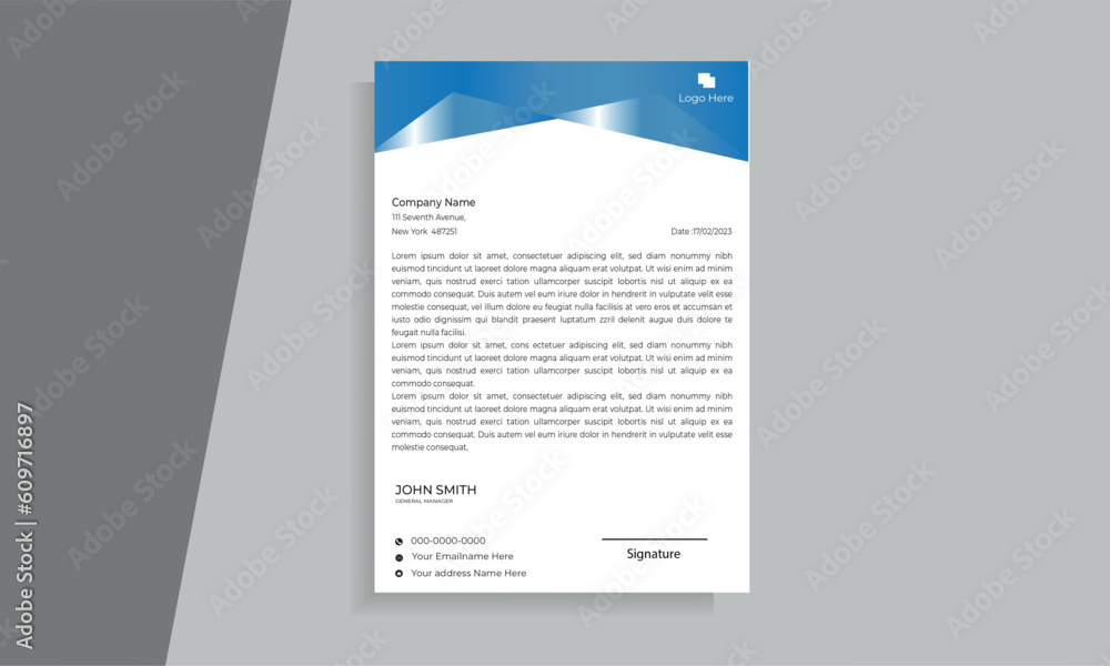 modern business letterhead in abstract desig modern business letterhead in abstract desig