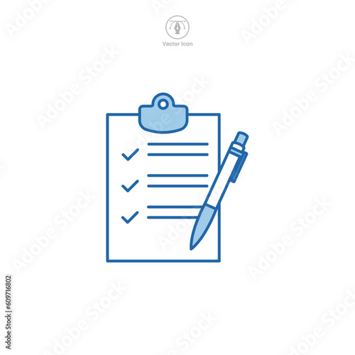 Contract icon symbol template for graphic and web design collection logo vector illustration