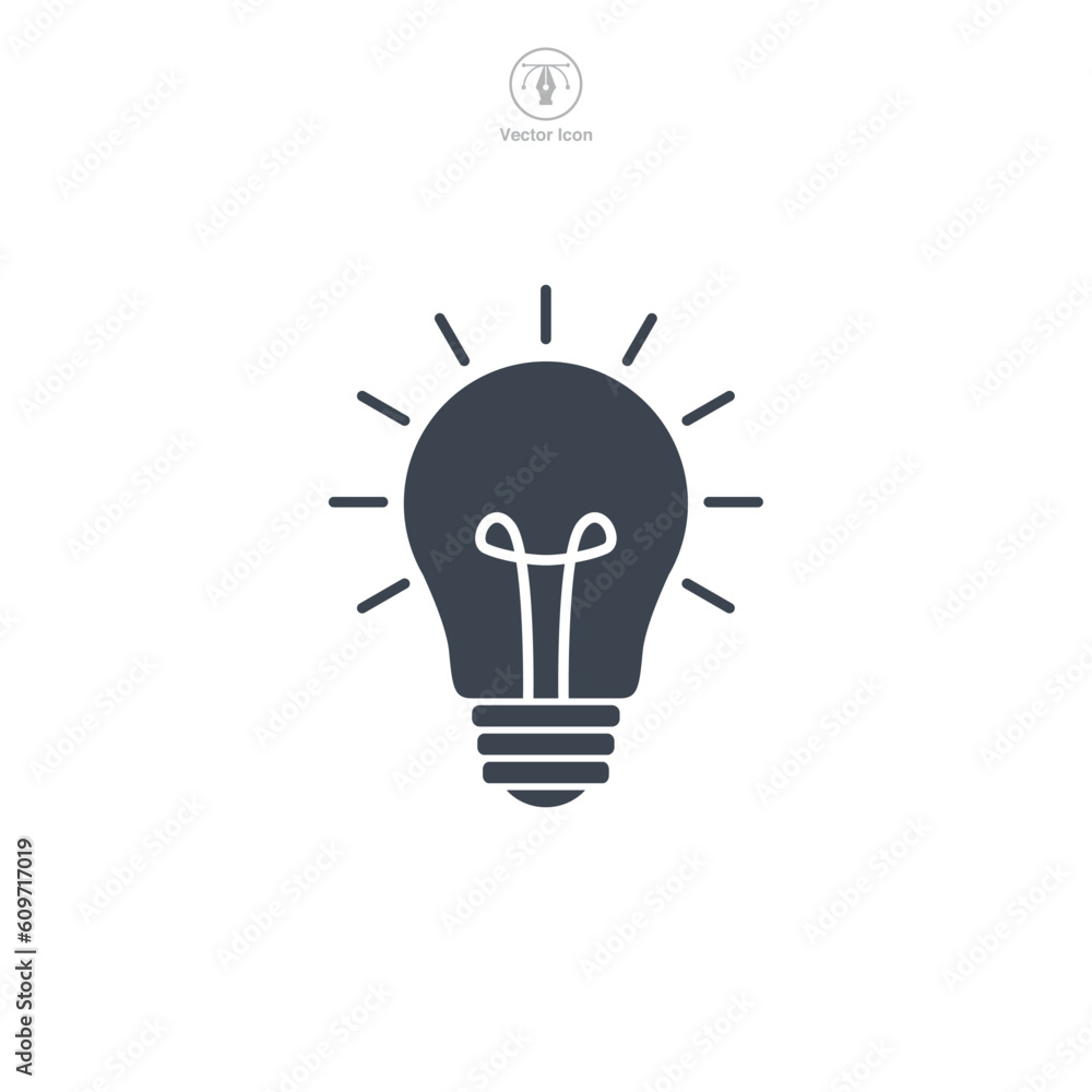 Light Bulb icon symbol template for graphic and web design collection logo vector illustration Light Bulb icon symbol template for graphic and web design collection logo vector illustration