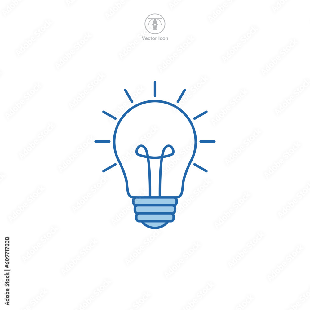 Light Bulb icon symbol template for graphic and web design collection logo vector illustration Light Bulb icon symbol template for graphic and web design collection logo vector illustration