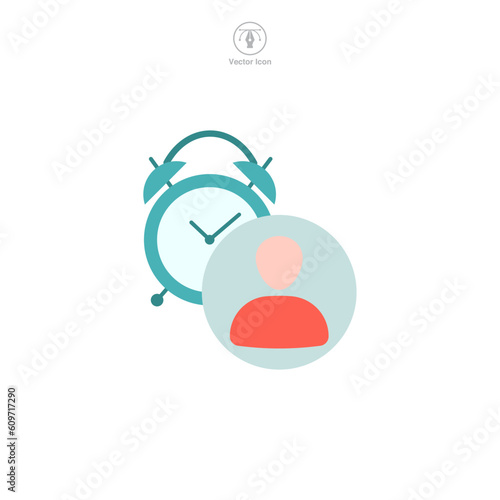 Temporary Worker icon symbol template for graphic and web design collection logo vector illustration