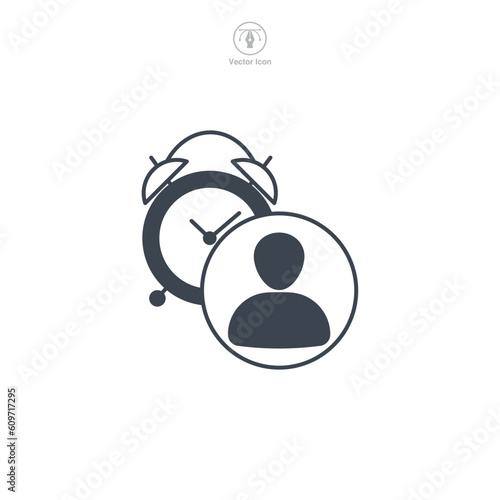 Temporary Worker icon symbol template for graphic and web design collection logo vector illustration