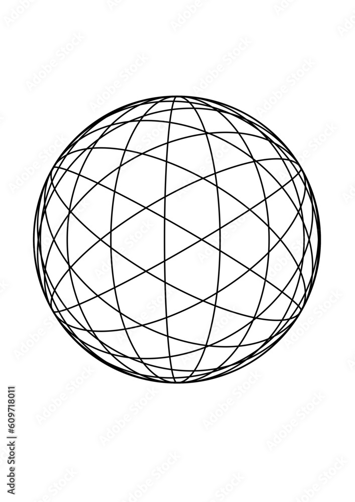 kugel mit geometrischem muster auf der oberfläche, modern art kugel mit geometrischem muster auf der oberfläche, modern art