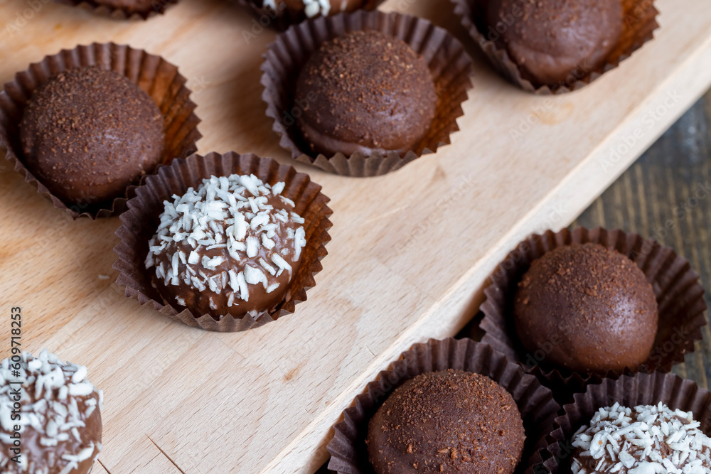 Chocolates with coconut sweet filling Chocolates with coconut sweet filling