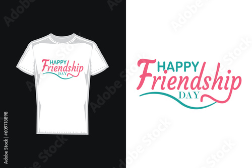 Happy Friendship Day hand-drawn vector typography vector design. Perfect for advertising, poster, or greeting card