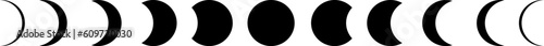 Moon phases isolated poster. Waning and half moons, crescent shape. Lunar cycle, nature month calendar. Astrology neoteric vector flat concept