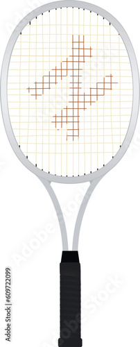 White tennis racket. vector illustration 