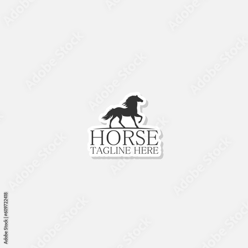 Horse logo template sticker icon