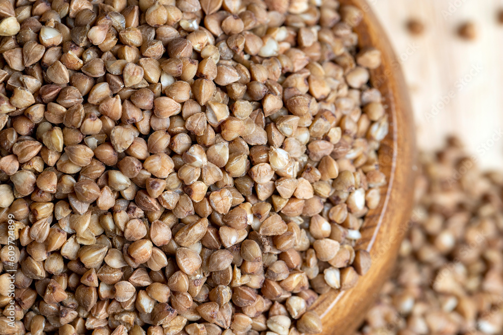 A large amount of harvested buckwheat A large amount of harvested buckwheat