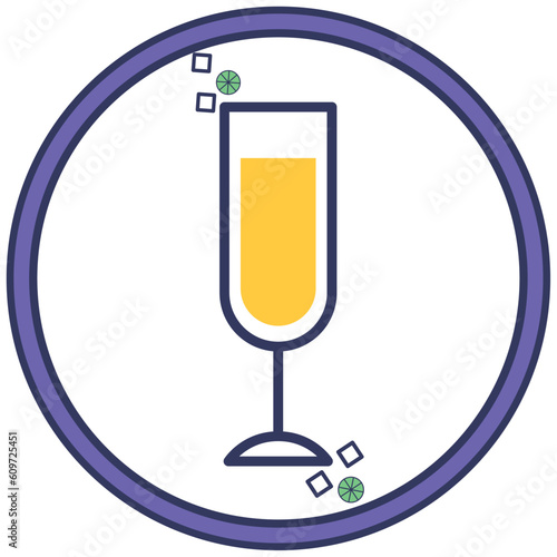 drink icon vector image with white background and purple border