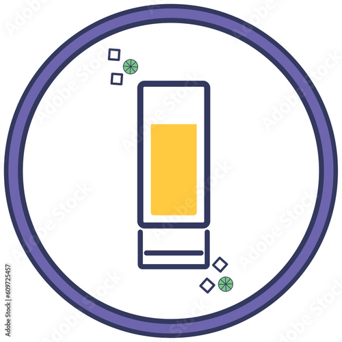 drink icon vector image with white background and purple border