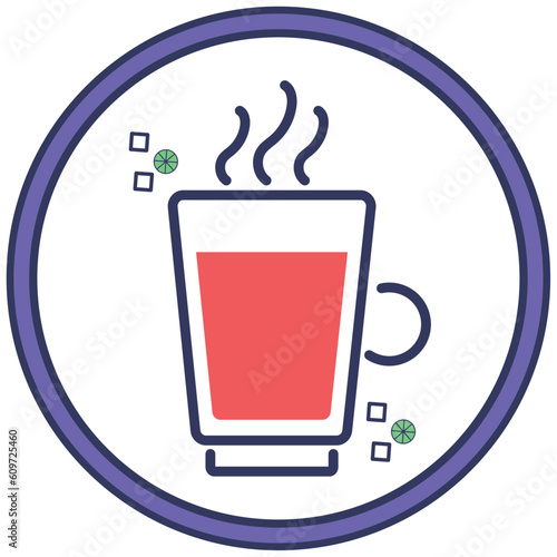 drink icon vector image with white background and purple border