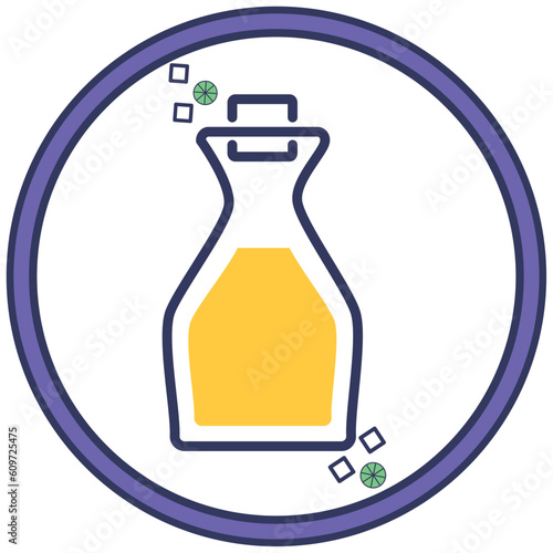 drink icon vector image with white background and purple border