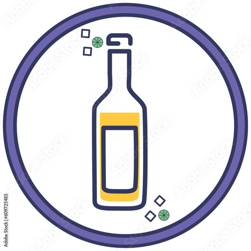 drink icon vector image with white background and purple border