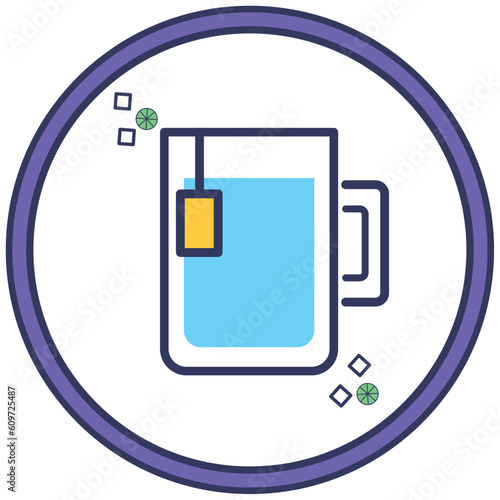 drink icon vector image with white background and purple border