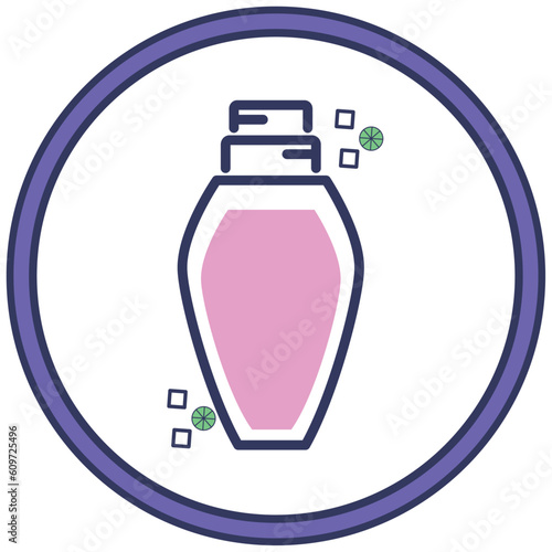 drink icon vector image with white background and purple border