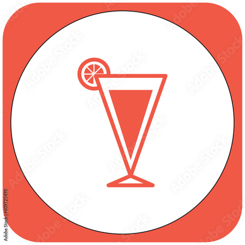 vector image drink icon orange color with white background