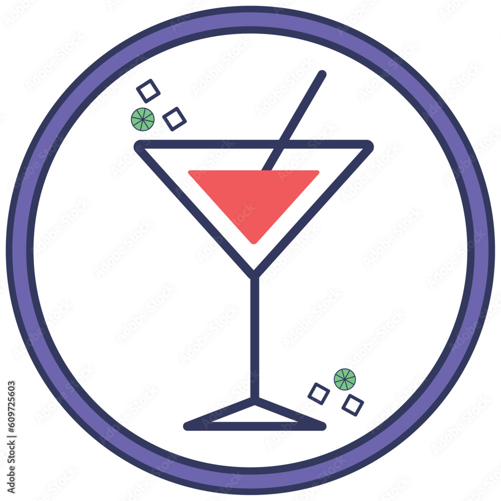 drink icon vector image with white background and purple border drink icon vector image with white background and purple border
