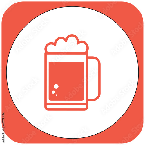 vector image drink icon orange color with white background