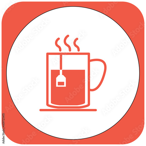 vector image drink icon orange color with white background