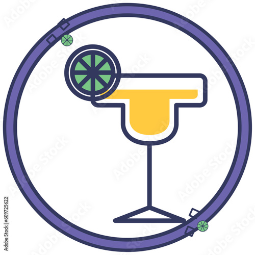 drink icon vector image with white background and purple border
