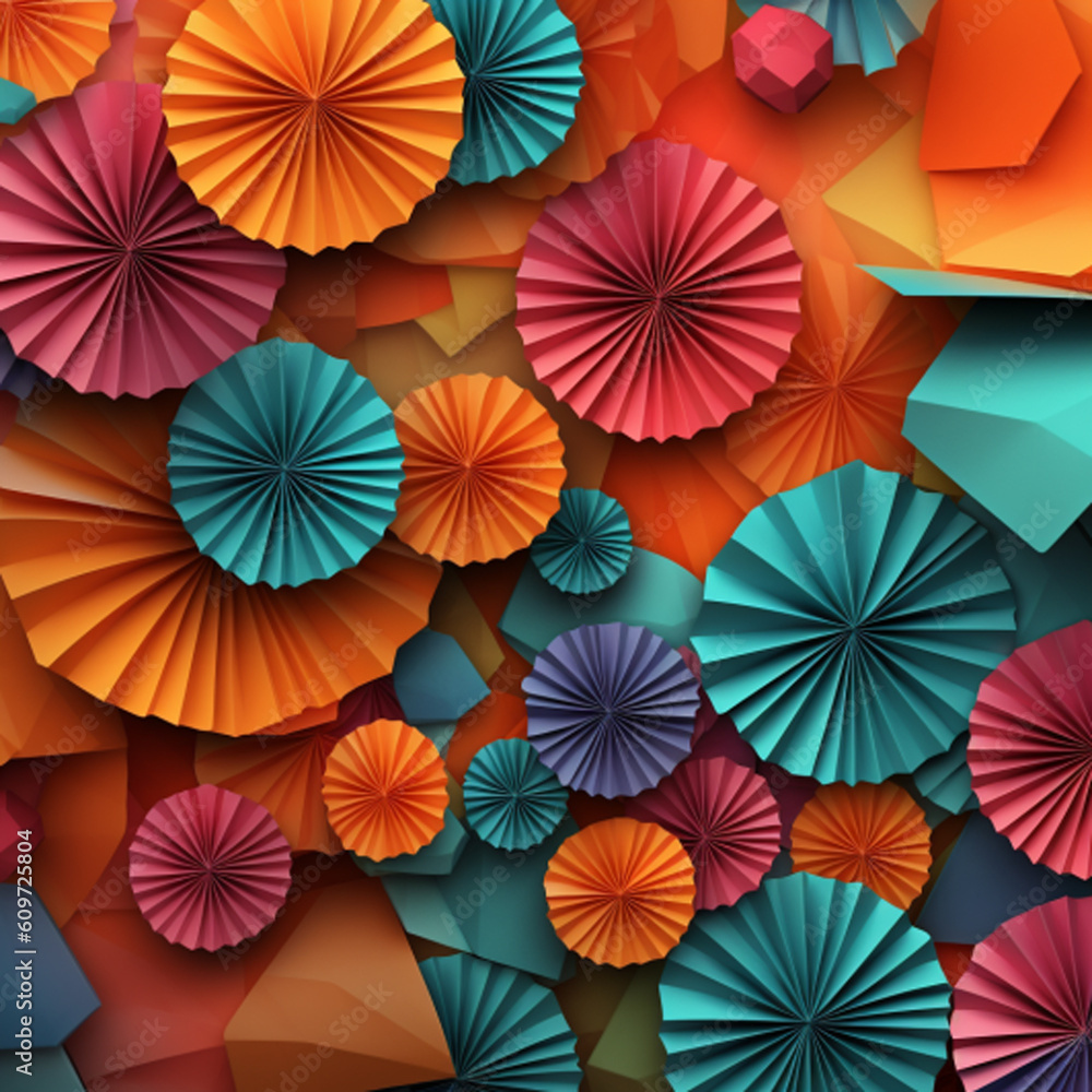 pattern with colorful umbrellas