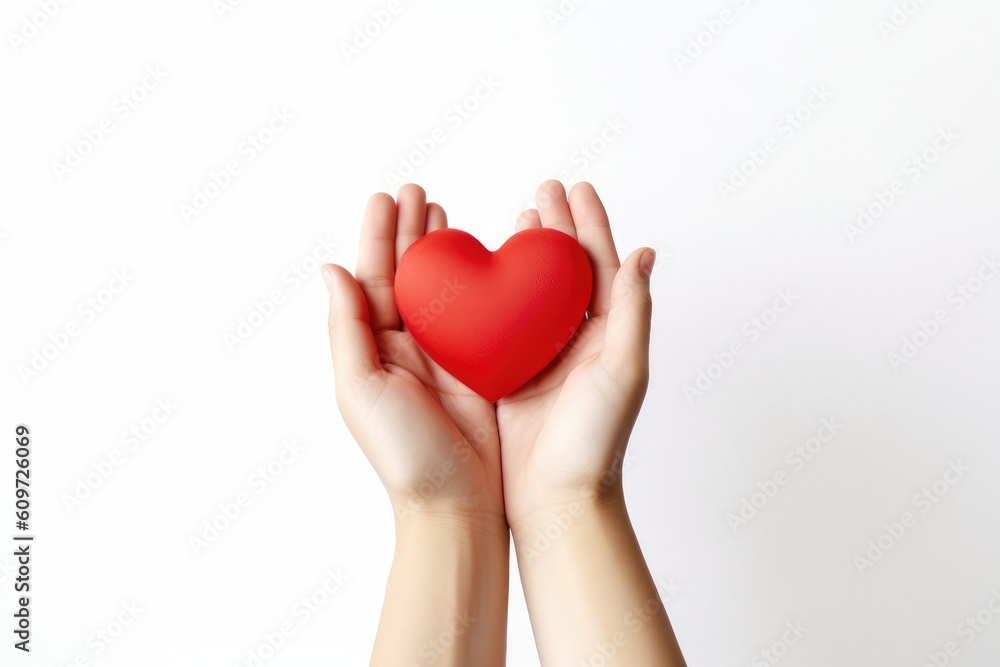 photo couple hand holding heart love symbol shape Generated AI photo couple hand holding heart love symbol shape Generated AI