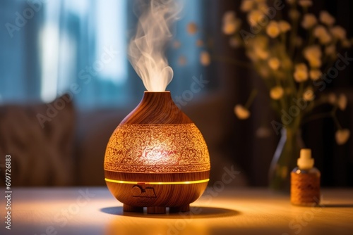 photo of aroma therapy with diffuser Generated AI